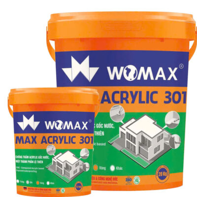 MAX ACRYLIC 301 – Chống thấm lộ thiên Acrylic gốc nước 1 TP kháng UV